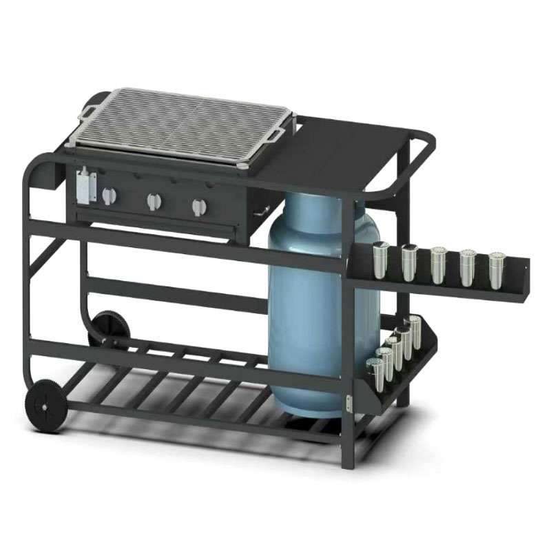 Trolley-mounted Gas grills